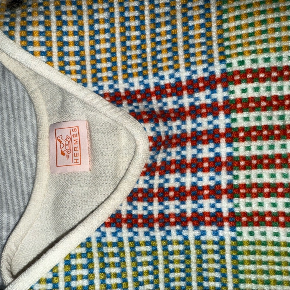 Hermes Multicolor Checkered Kids One Piece